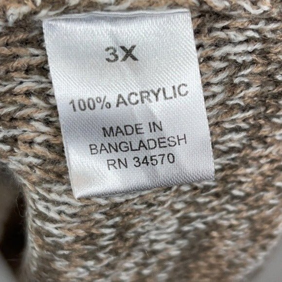 Jason Maxwell Cable Knit Sweater Pullover Boat Neck Fisherman Long Sleeve 3X - Picture 5 of 5